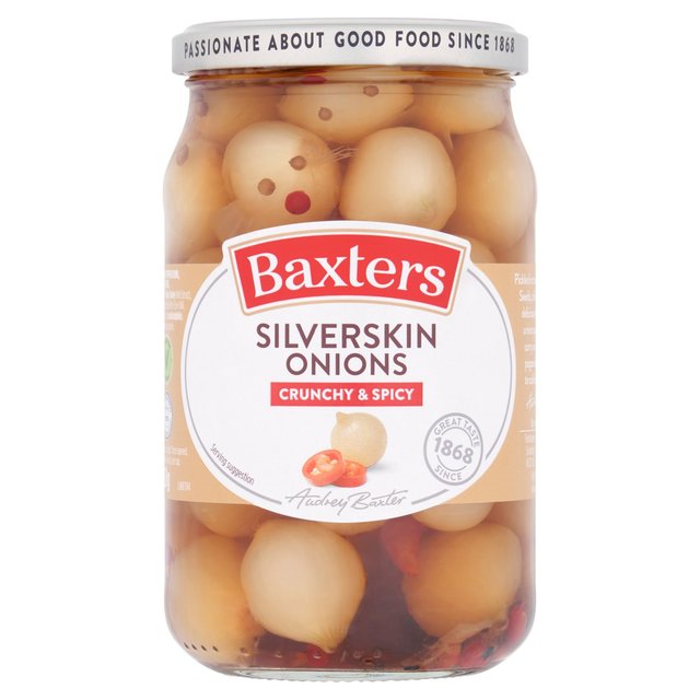 Baxters Silverskin Onions Crunchy Spicy 440g