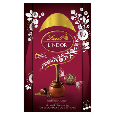 Lindt Lindor Milk Chocolate Egg with Double Chocolate Truffles