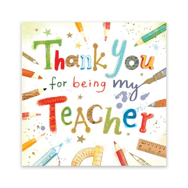 Thank You For Being My Teacher Card 