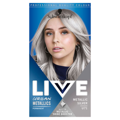 Schwarzkopf LIVE Urban Metallics Permanent Silver Hair Dye Metallic Silver 