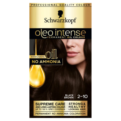 Schwarzkopf Oleo Intense 2-10 Black Brown No Ammonia Permanent Hair Dye