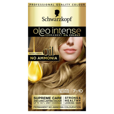 Schwarzkopf Oleo Intense 7-10 Natural Blonde No Ammonia Permanent Hair Dye