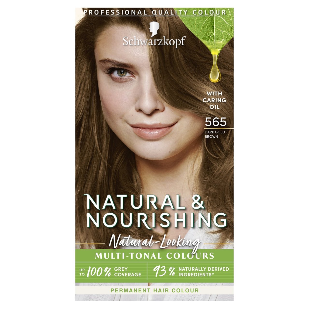 Schwarzkopf Natural & Nourishing Vegan Brown Hair Dye Dark Gold Brown 565 Permanent