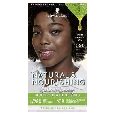 Schwarzkopf Natural & Nourishing 590 - Black Permanent Hair Dye