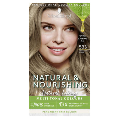 Schwarzkopf Natural & Nourishing 533 - Medium Ash Blonde Permanent Hair Dye