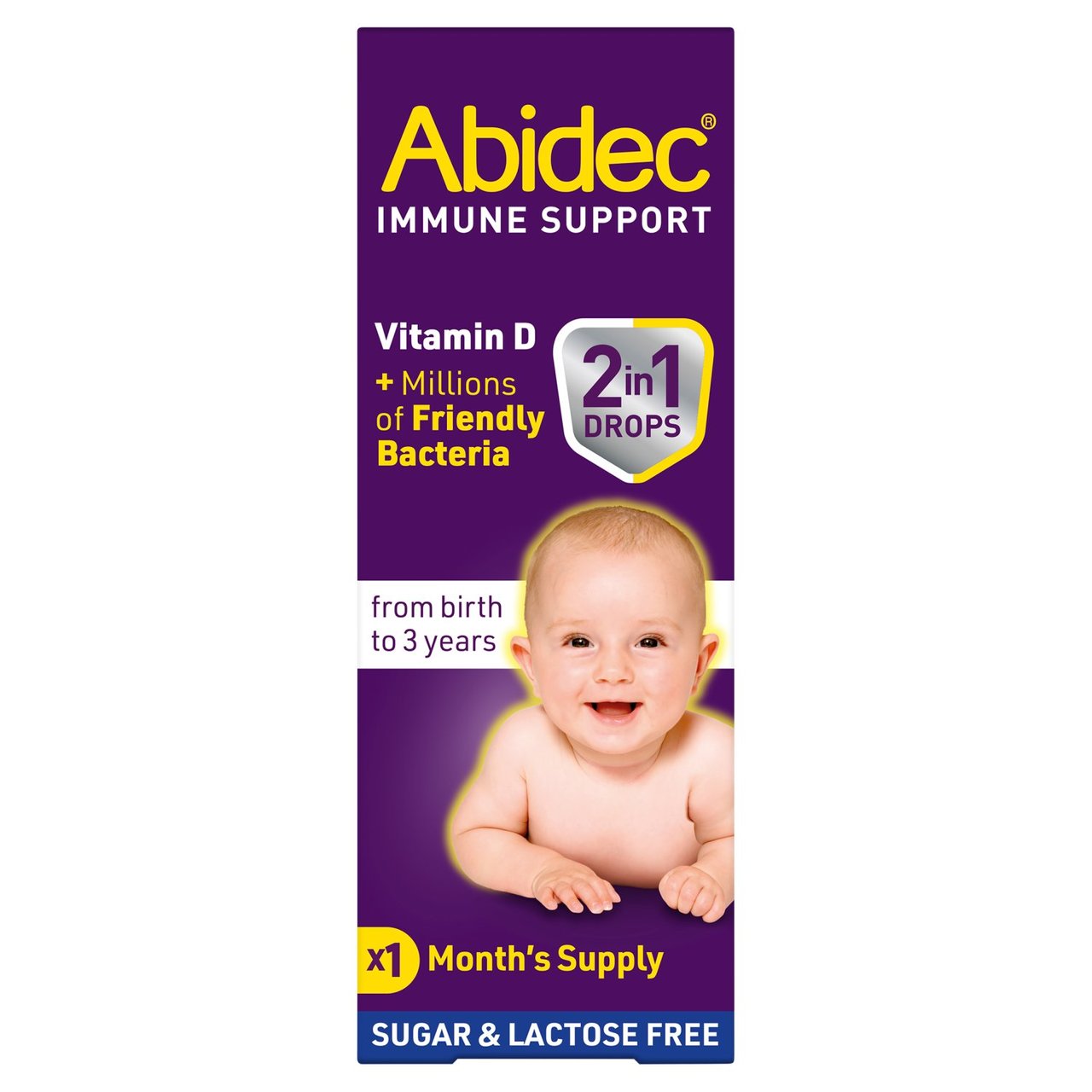 Abidec Immune Support Vitamin D 2 In 1 Drops From Birth To 3 Years 7.5ml