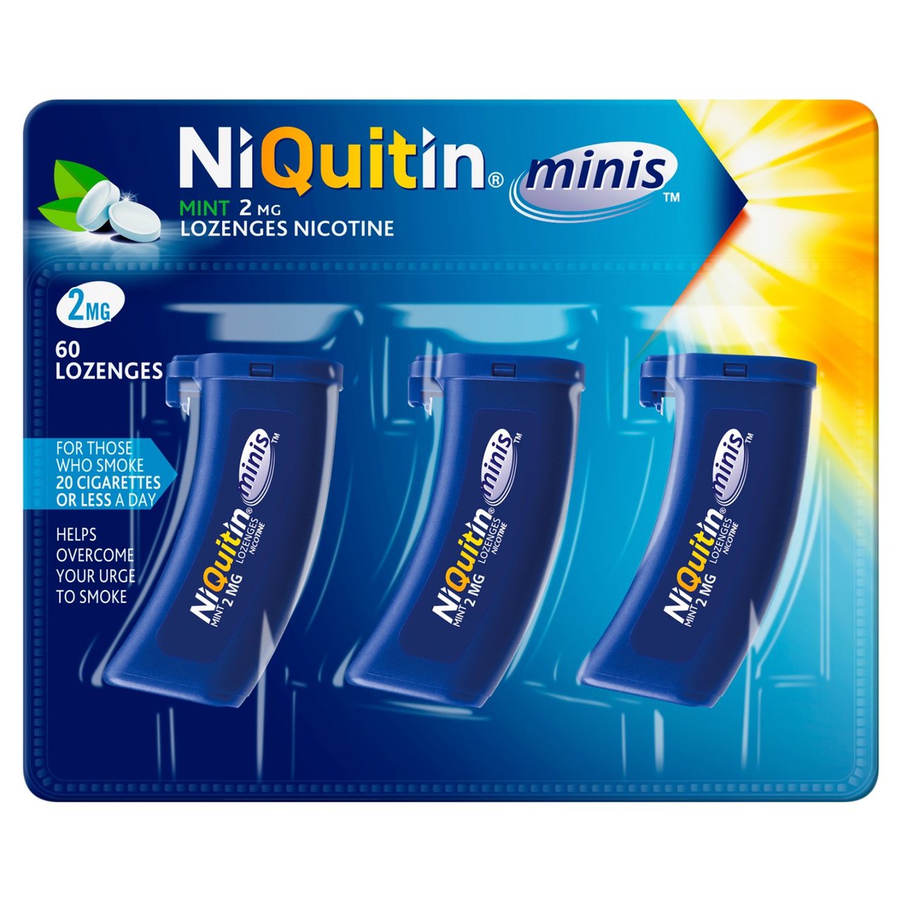 NiQuitin Mint 2mg Lozenges Nicotine 60 Lozenges