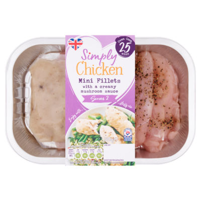 Simply Chicken Mini Fillets with a Creamy Mushroom Sauce 310g