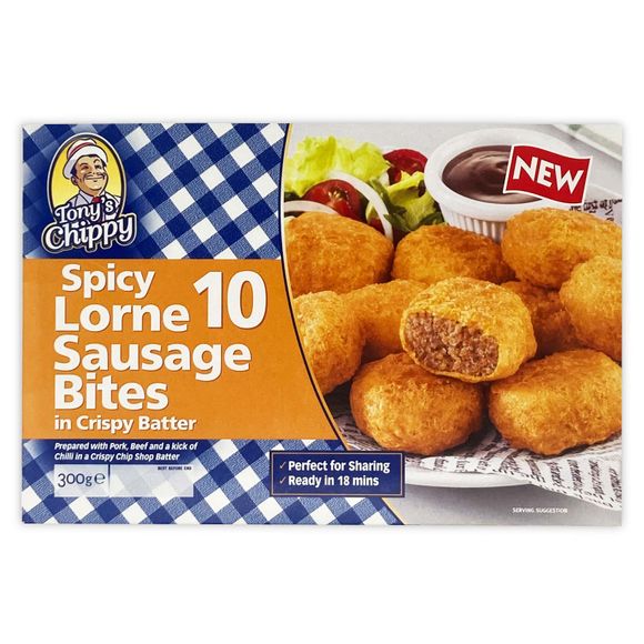 Tony's Chippy 10 Spicy Lorne Sausage Bites In Crispy Batter 300g