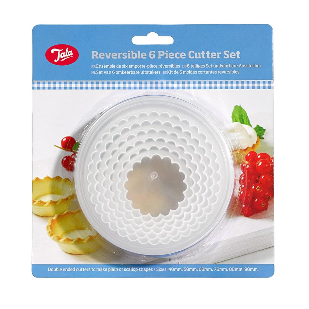 Tala 6 Reversible Round Crinkle Cutters 