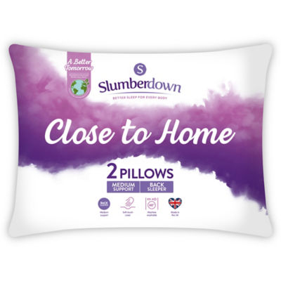 Slumberdown Close to Home Medium Support Pillow Pair