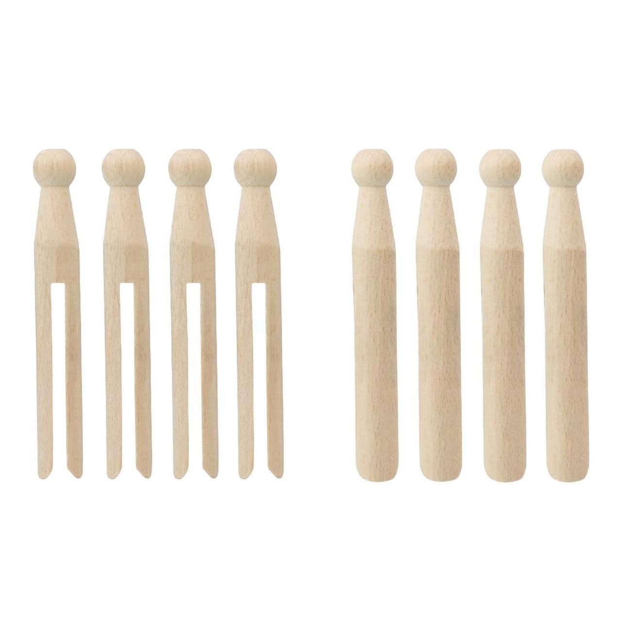 Elliotts Beech Wood Dolly Pegs