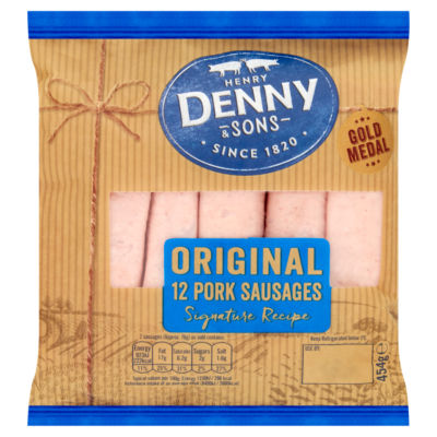 Denny 12 Gold Medal Pork Sausages