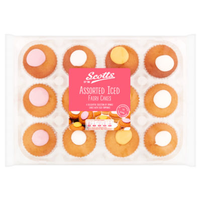 Scotts Assorted Iced Fairy Cakes