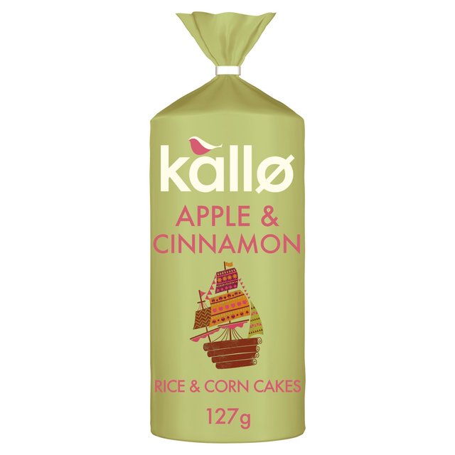 Kallo Jumbo Apple & Cinnamon Rice Cakes  127g