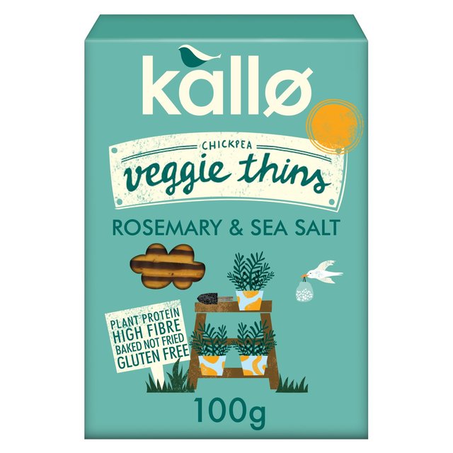 Kallo Rosemary & Sea Salt Veggie Thins  100g