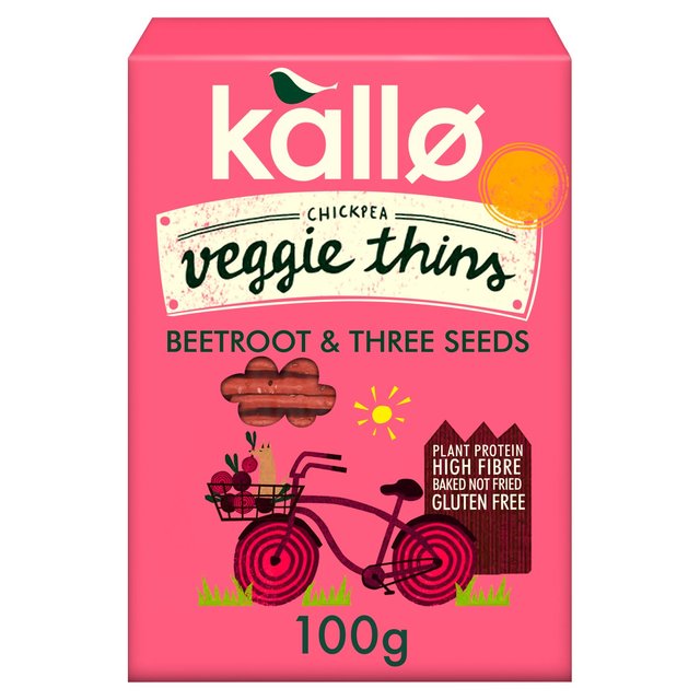 Kallo Beetroot & Mixed Seeds Veggie Thins  100g