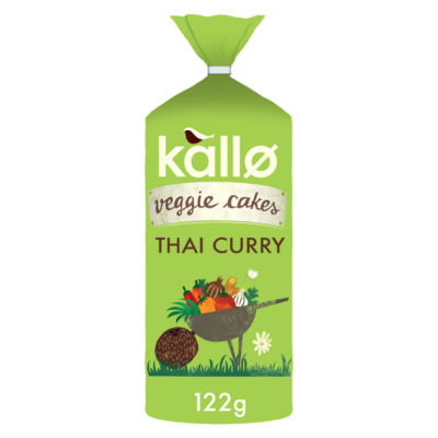 Kallo Lentil & Pea Veggie Cakes Thai Curry 122g