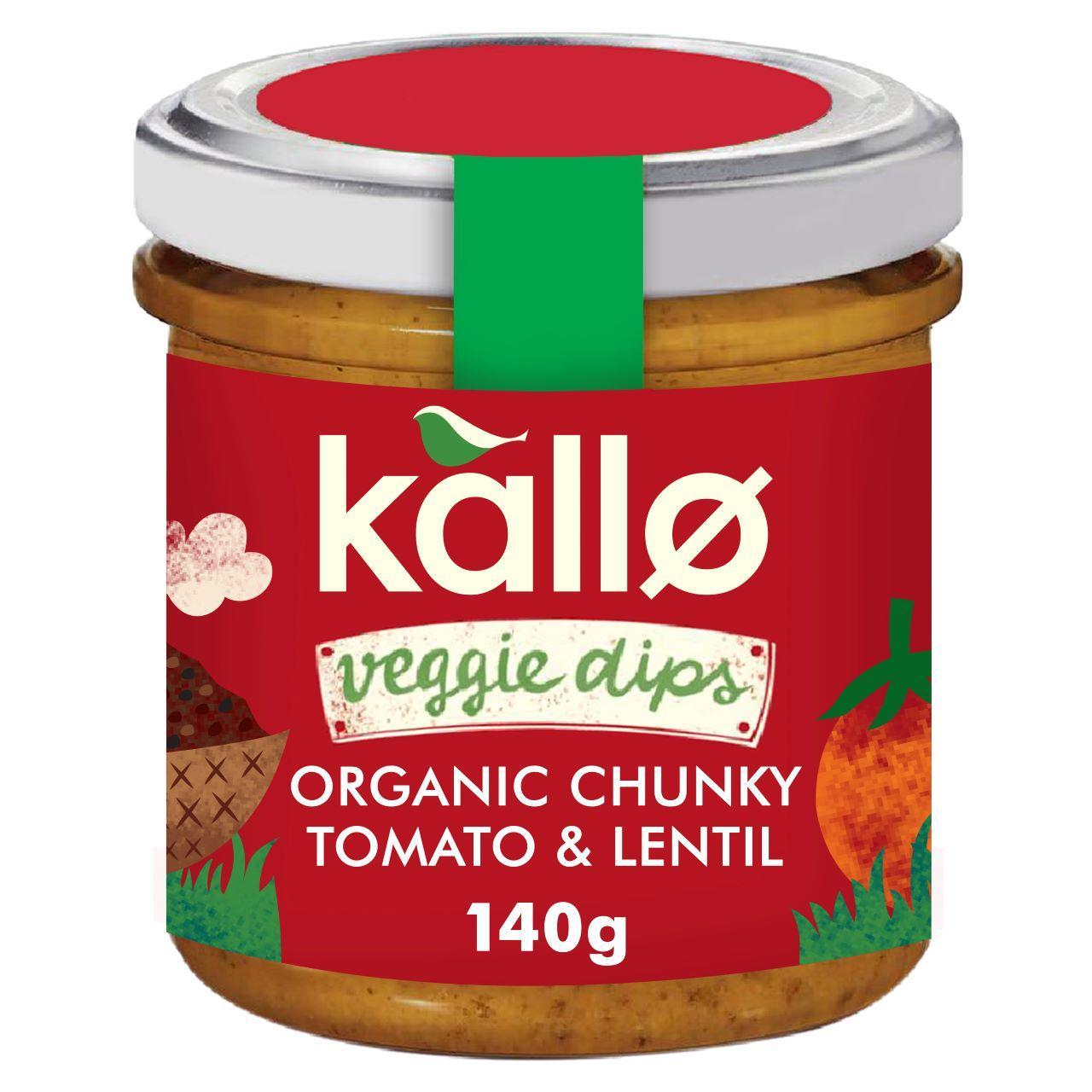 Kallo Veggie Dips Organic Chunky Tomato & Lentil