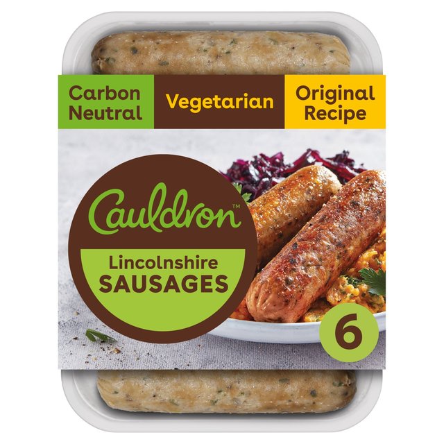 Cauldron 6 Vegetarian Lincolnshire Sausages