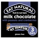 Eat Natural Fruit & Nut Bars Milk Chocolate with Peanuts & Cranberries 3x45g