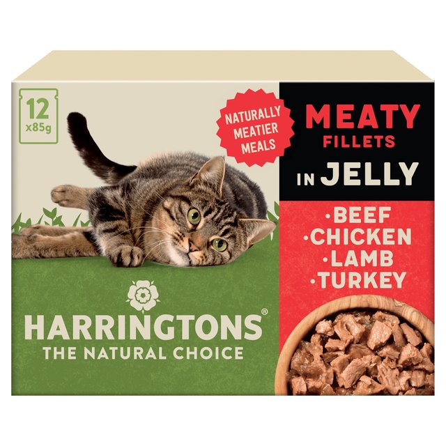 Harringtons Wet Cat Food Pouches Meat in Jelly 12 x 85g