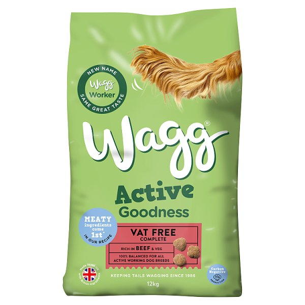 Wagg Active Goodness Complete Adult Working Dry Dog Food Rich in Beef