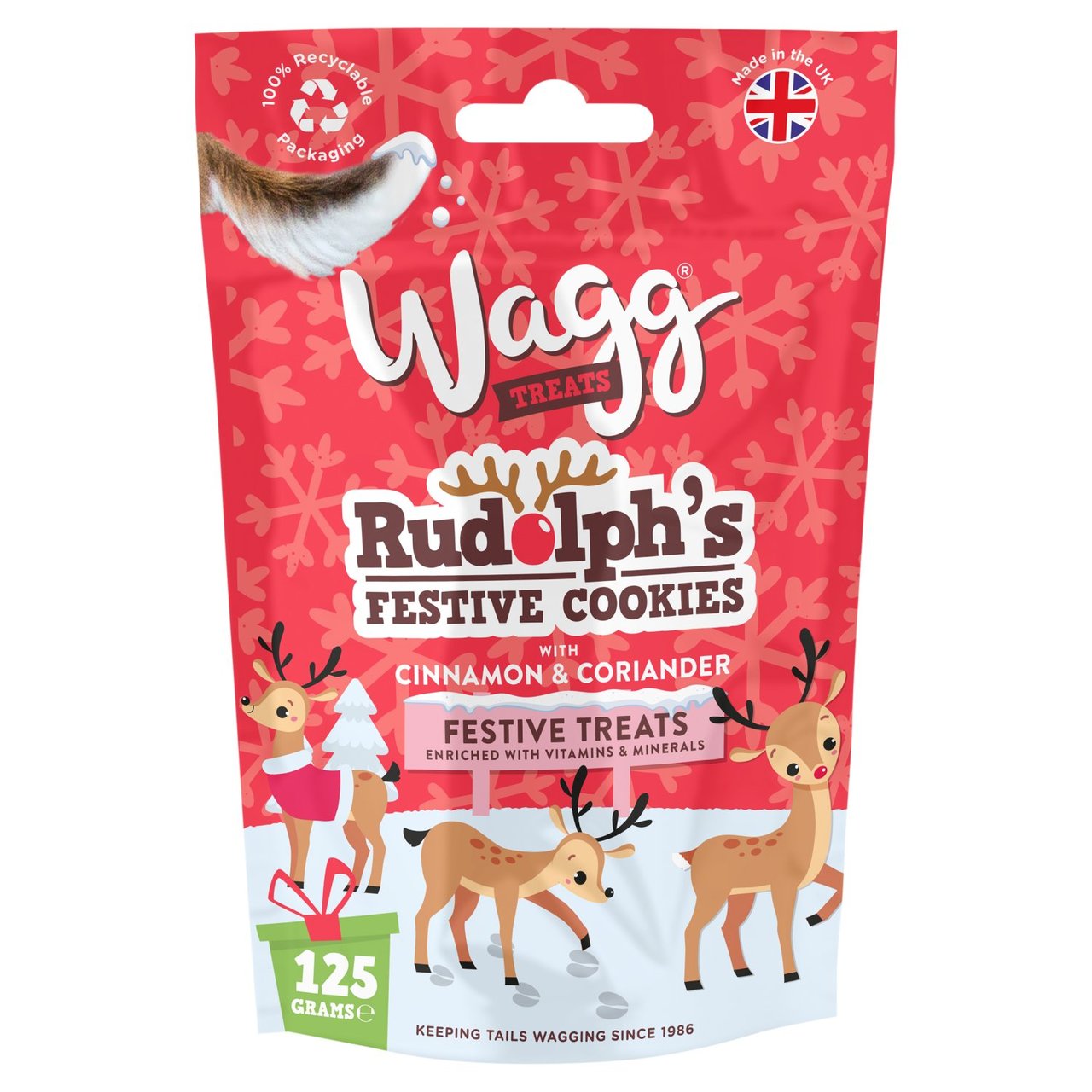 Wagg Rudolph's Festive Cookies with Cinnamon & Coriander 125g