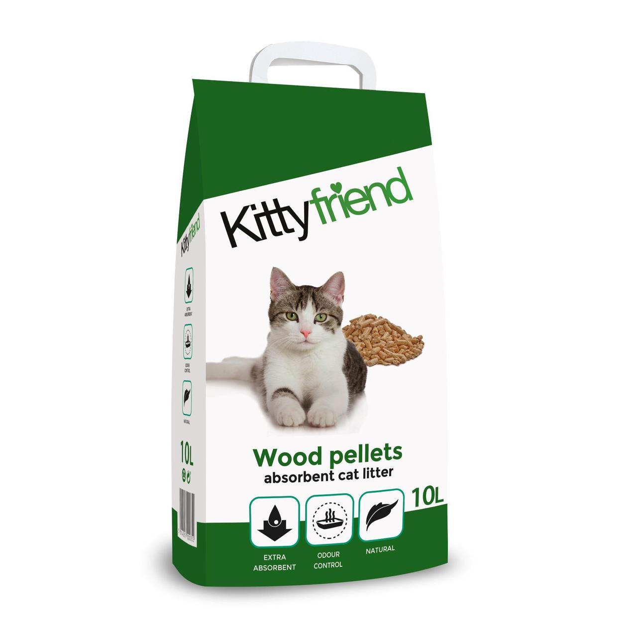 Sanicat Kittyfriend Wood Pellet Absorbent Cat Litter