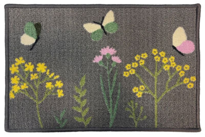 Mighty Mat Flowers and Butterflies Washable Doormat