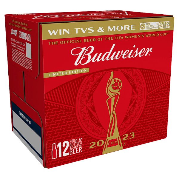 Budweiser Lager Beer Bottles 12x300ml