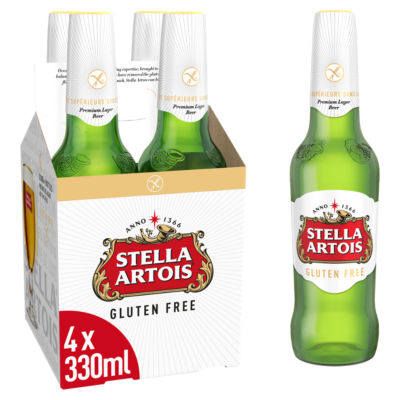 Stella Artois Gluten Free Premium Lager Beer Bottles