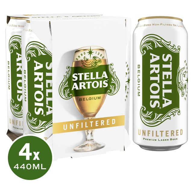 Stella Artois Unfiltered Can  4 x 440ml