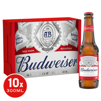 Budweiser Lager Beer 10 Pack