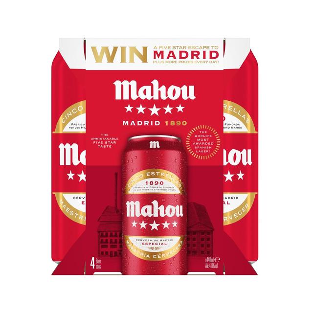 Mahou Beer Cans  4 x 440ml