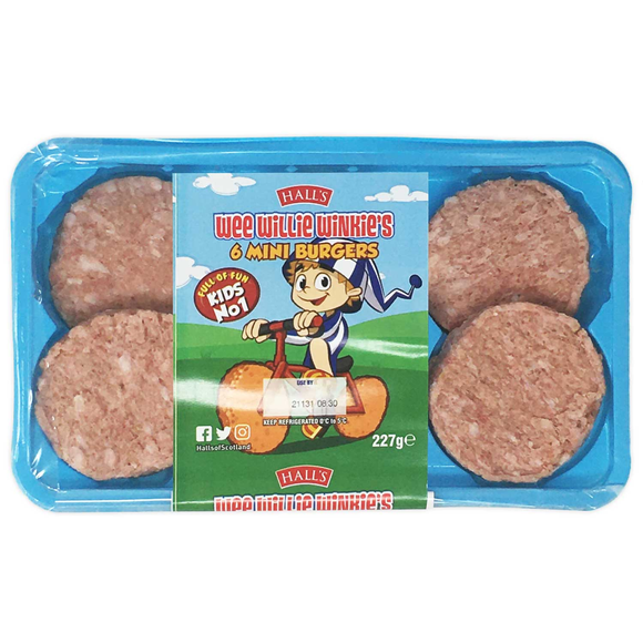 Hall's Wee Willie Winkie's 6 Mini Burgers 227g