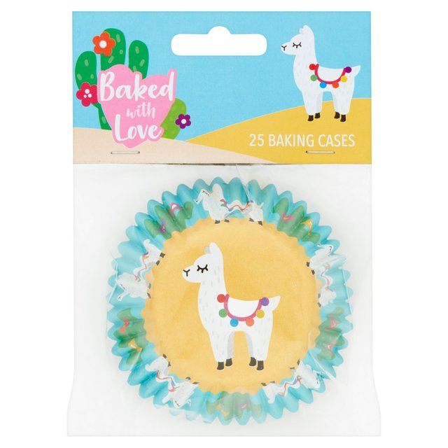 Baked With Love Llama Baking Cases 25 per pack