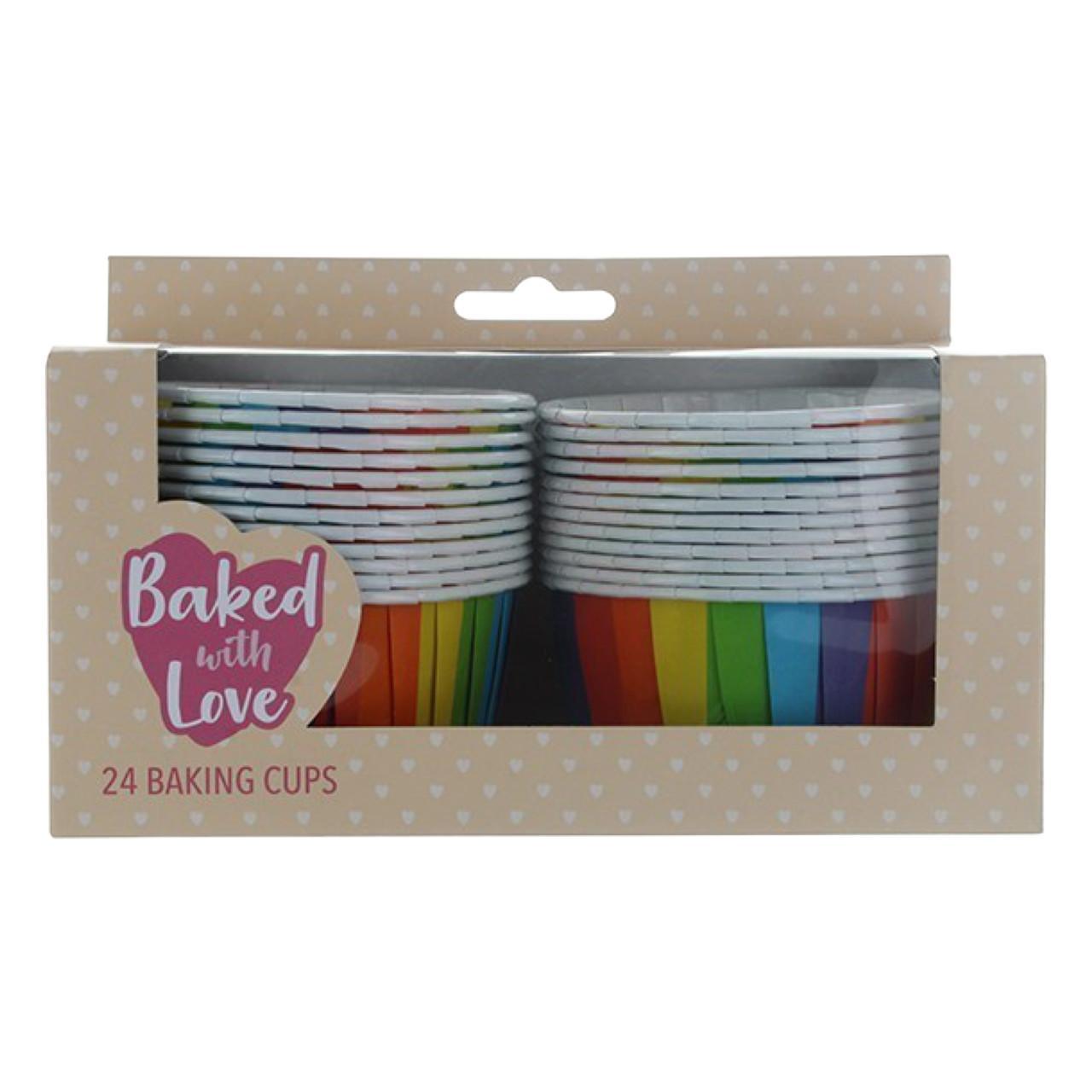 Baked With Love Rainbow Cupcake Baking Cases