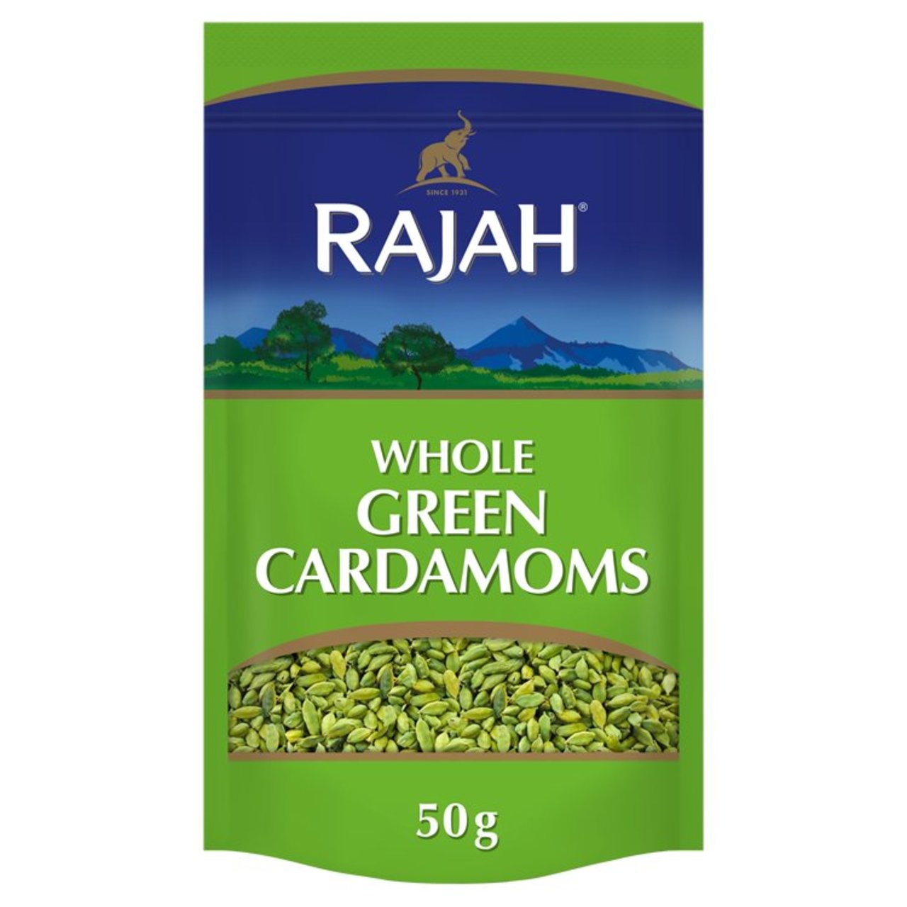 Rajah Whole Green Cardomoms 50g