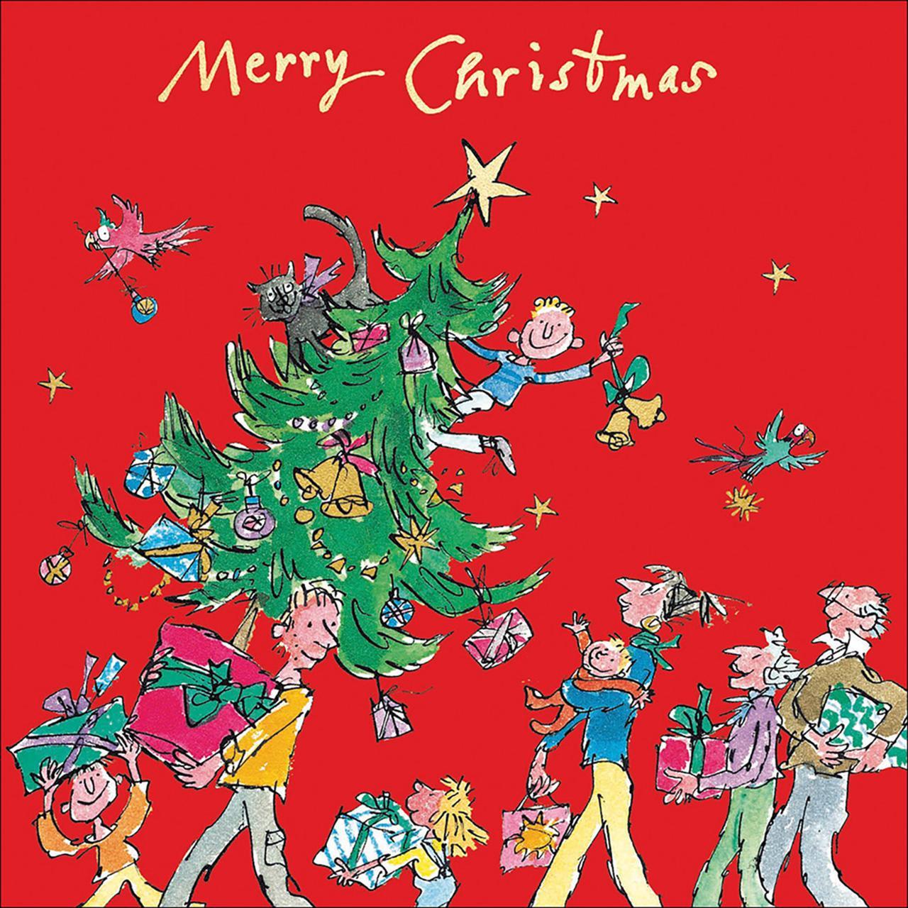 Quentin Blake Christmas Tree Card