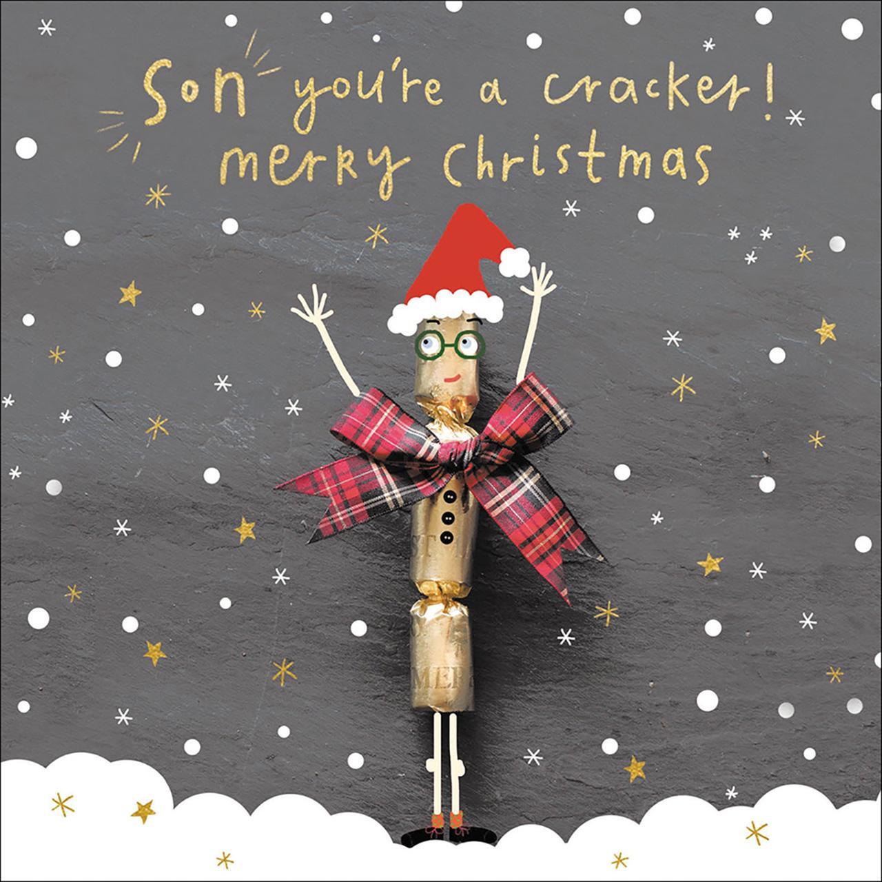 Son You're a Cracker Christmas Card