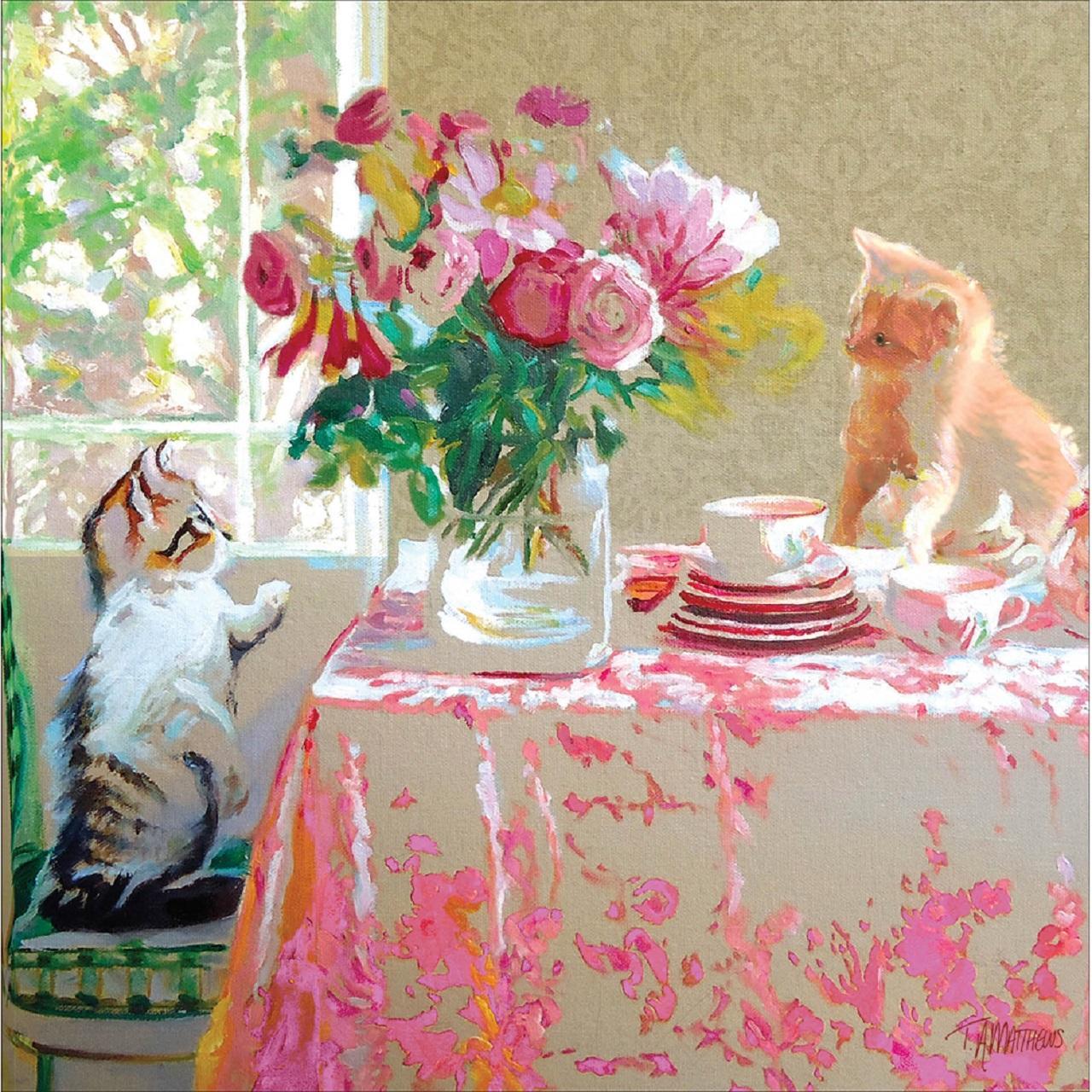 Teatime For Kittens Birthday Card