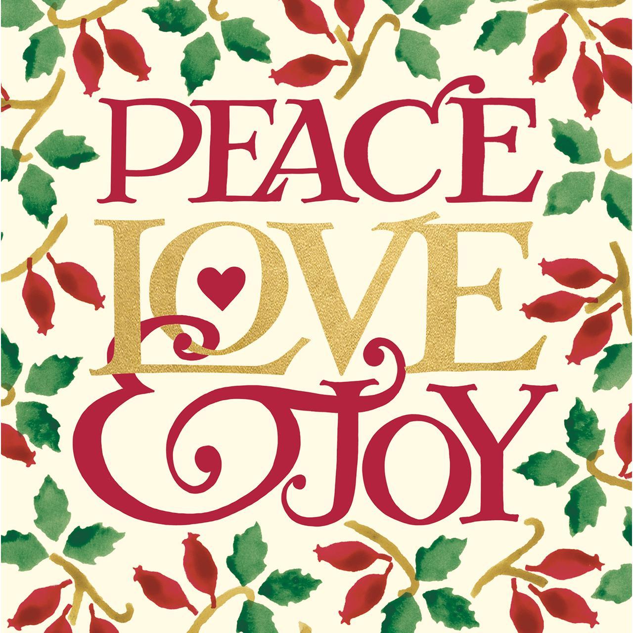 Emma Bridgewater Peace & Love Christmas Card