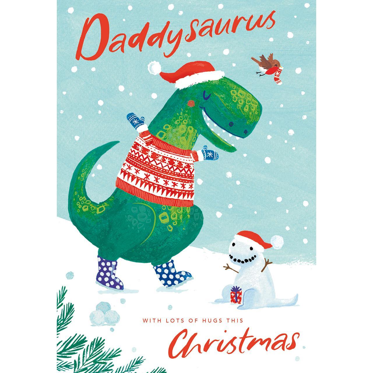 Dino Daddy Christmas Card