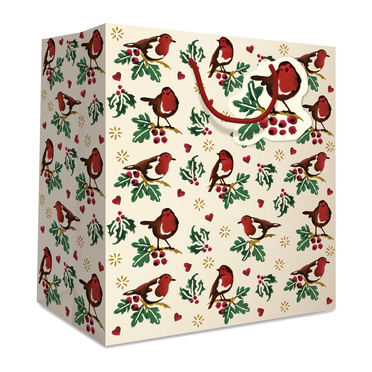 Emma Bridgewater Robins Medium Christmas Gift Bag