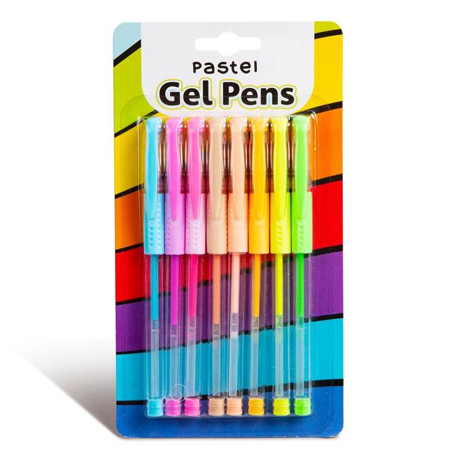 Grafix Pastel Gel Pens 8 per pack