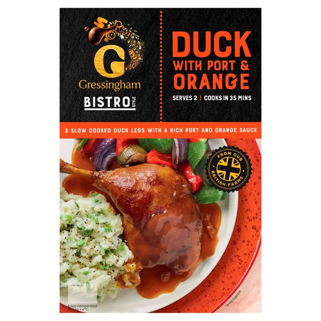 Gressingham Bistro Duck Legs With Port & Orange  530g