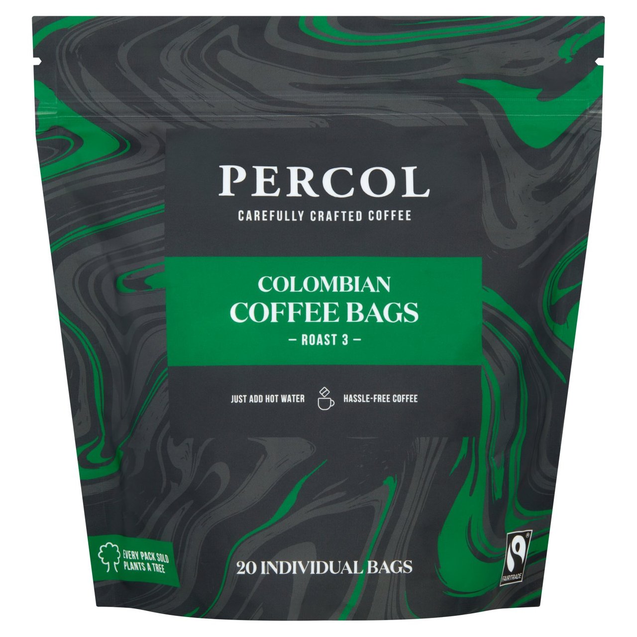 Percol Colombian Fairtrade Coffee Bags 20 Pack