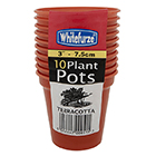 Whitefurze Plastic Pot 7.5Cm 10pk