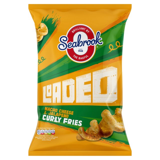 Seabrook Loaded Curly Fries Nacho Cheese & Jalapeno  100g